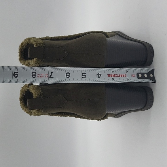 1820- Sun + Stone Camillia Ankle Boots Olive Color Size 7.5 NWT - Picture 5 of 11